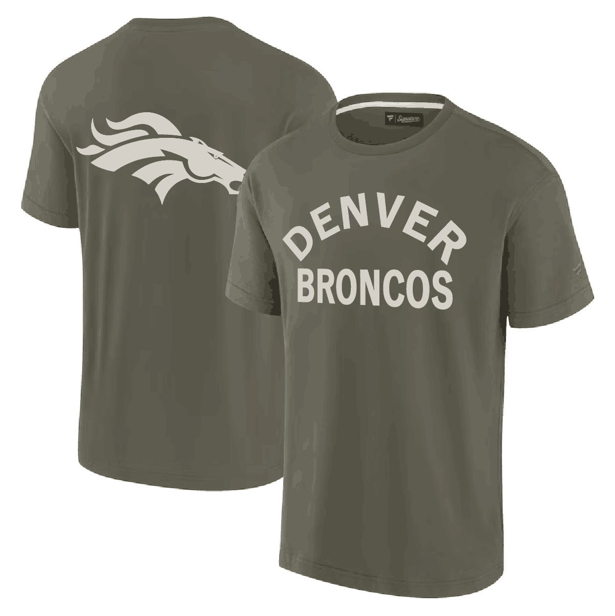 Men's Denver Broncos Olive Elements Super Soft T-Shirt